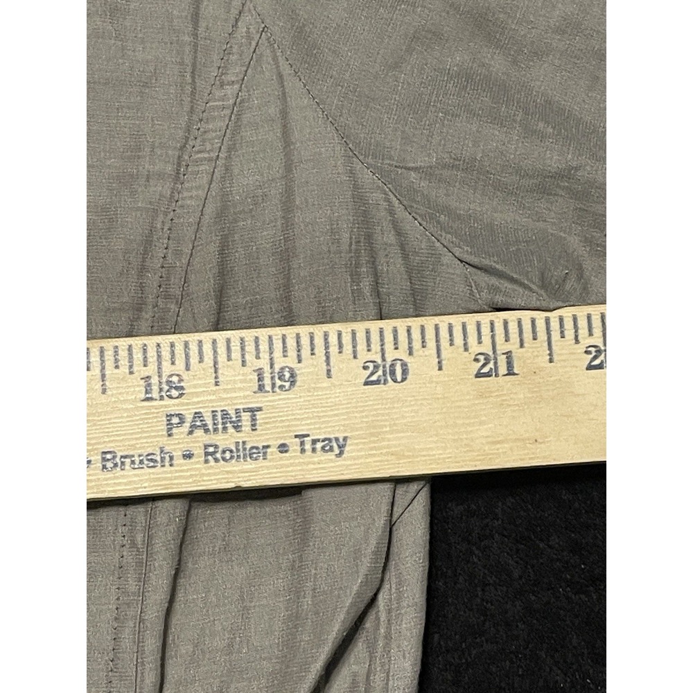 EILEEN FISHER Crinkle‎ Anorak Jacket Gray Medium Snap On Hood Cinched Waist - Picture 6 of 9